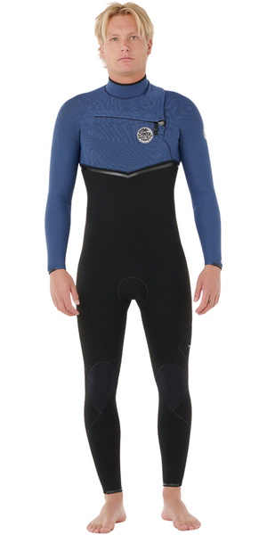 2026 Rip Curl Mens E-Bomb 4/3mm Chest Zip Wetsuit 17RMFS - Navy